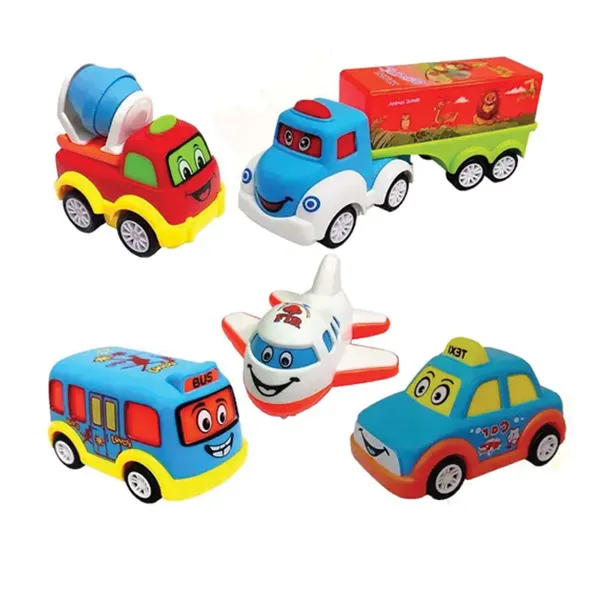 Fun Auto Unbreakable Pull Back Transportation Vehicle  (Multicolor, Pack of: 5)