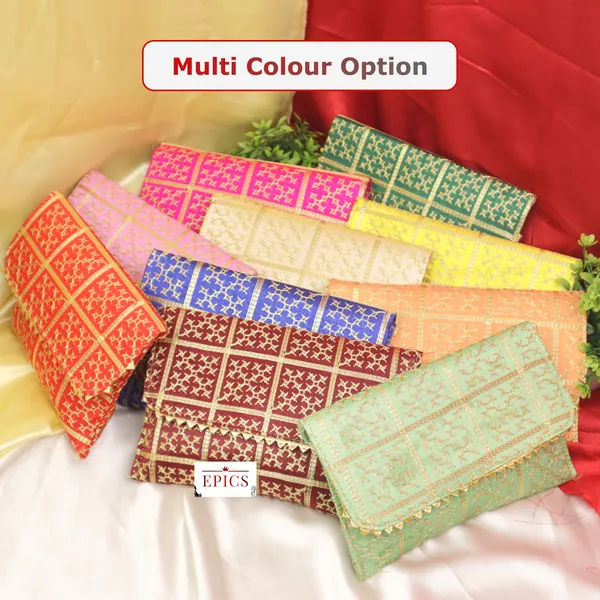 (Pack Of 5) checks Design Wedding return gift Clutch for women