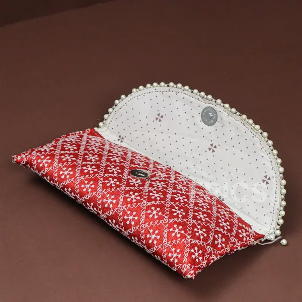 (Pack Of 5) Embroidery Flower Design Wedding return gift Clutch for women wholesale