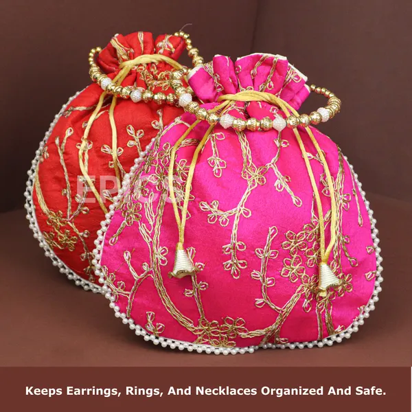 (Pack of 3) Embroidery Batwa Wedding return gift for women