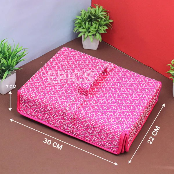 Epics Small Flower Design Jewellery Organiser bag | Travel Makeup Cosmetic Jewelry Storage organizer box for Bridal women Earrings Bracelet Necklace.