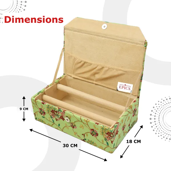 Epics Present Wooden Velvet Bangle Box, Bangle Organizer Box, Jewellery Storage Box, Rods For All Different Type Of Bangles.