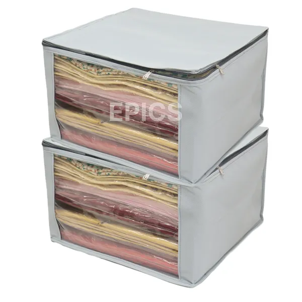 (Pack of 5) (11 inch) Non-woven Saree Cover, Large Saree Cover Clothes Cover