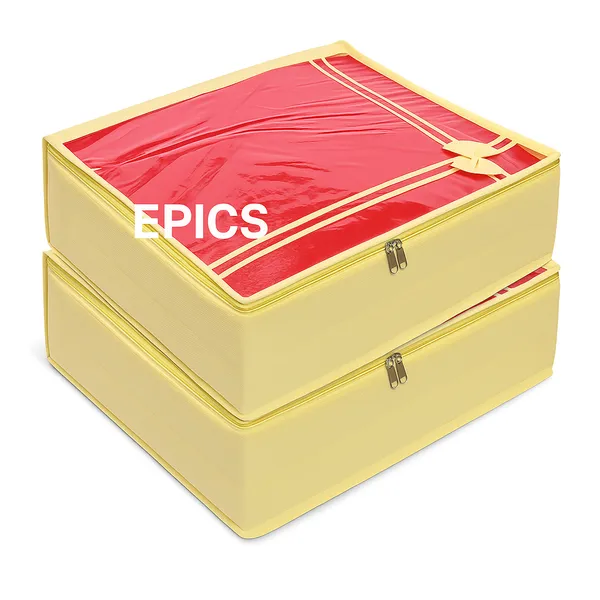 (Pack of 5) (7 inch) Non-Woven Large Saree Cover, Transparent saree covers