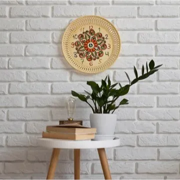 Hand painted Wall plate clock