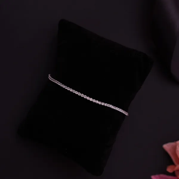 Adjustable Sterling Silver Tennis Bracelet
