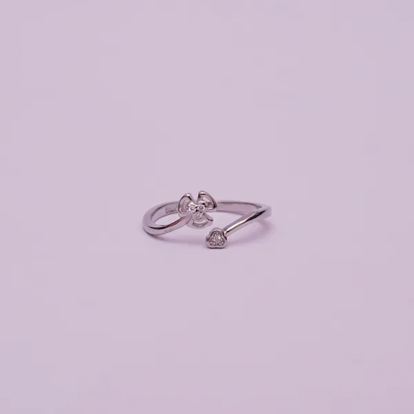 925 Sterling Silver Adjustable Delicate Design Ring