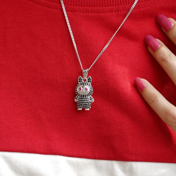 Labubu Chain Pendant (Black)